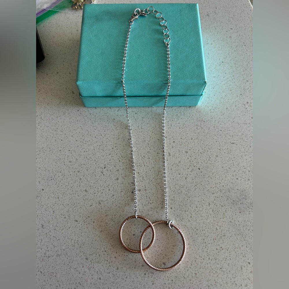 Italian Silver and Rose Gold Necklace